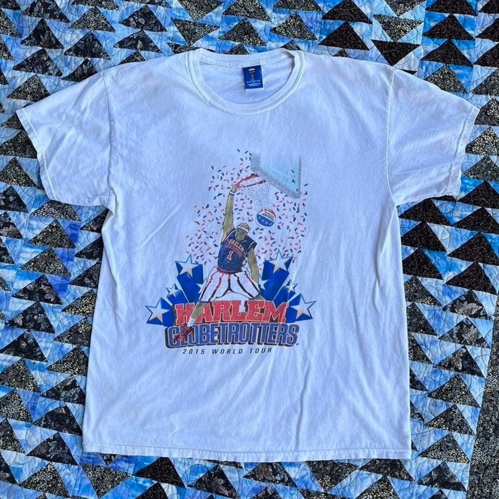 Harlem globetrotters 2015 World tour tee 100% cotton